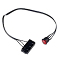 Miniatyrbillede 3 af 5: 50 cm kabel kobber fortinnet ledning 24-pin hun ATX PSU PC strømforsyning starter tester start op jumper med