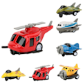 Miniatyrbillede 5 af 5: Mini Simulationslegering Flymodel Sæt Træk Tilbage Legetøjsfly til Børn Børnegave 2025th
