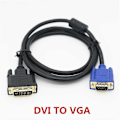 Pikkukuva 2 / 5: DVI - VGA -kaapeli VGA - DVI uros-uros HD-kaapeli - YuJia
