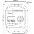 Miniatyrbild 3 av 4: Koldioxiddetektor, Batteridriven, Gasdetektor Med Display Och Temperaturmätare