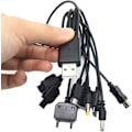 Miniatyrbillede 4 af 5: 10 i 1 Universal USB Opladerkabel Multifunktionsopladning Synkkabel til Ipod Iphone Psp Kamera Nokia Blackberry 1 stk