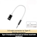 Miniatyrbillede 2 af 5: 3,5 mm han til Type C hun lydkabel, analogt lydstik hovedtelefon lydadapter til MP3 Pla