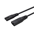 Miniatyrbillede 1 af 5: 1,8 m Han til Hun C7 til C8 Strømadapterledning IEC320 C7 2-benet til IEC320 C8 2025th