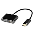 Pikkukuva 1 / 5: Displayport - VGA+HDTV -muunnin tietokonenäytön adapterikaapeli DP-telakointiasema kaksoisnäytölle