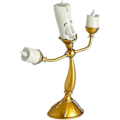 Miniatyrbilde 1 av 5: Klokkestakelys Beauty And The Beast Lysestake Lumiere LED Lysestake For Bryllupsbord, Julefest, Hjemmedekorasjon