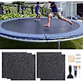 Miniatyrbilde 2 av 5: 5-pak Hurtig Trampoline Lappe Reparasjonssett 4 X 4 Kvadratiske Lappe Sett Med Lim Børst Skrape Hansker Og Tørk Trampoline Matte Reparasjonstilbehør For Hull