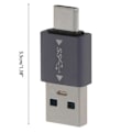 Pikkukuva 5 / 5: USB 3.0 - Type-C urossovitin kannettavan laturikaapelille, datan synkronointi, latausmuunnin, liitin, 10 Gbps nopeus, 2025. malli