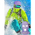 Miniatyrbild 2 av 5: 3 st 3-håls hel ansiktsmask vinter utomhus sport stickad ansiktsmask skidhuvudband