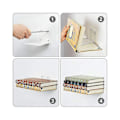 Miniatyrbilde 5 av 5: Usynlig Flytende Bokhylle Flytende Bokorganisator Veggmontert Perforert Bokholder Dress Whit
