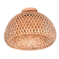 Miniatyrbillede 1 af 5: Bambus Flet Rattan Lampearmatur Planmonteret Hængende Loftslampe til Stue Soveværelse Spisestue, 30X18cm