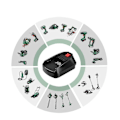 Pikkukuva 5 / 5: Sovitin BOSB18C Yhteensopiva Bosch 18V Li-Ion Akun BAT618 kanssa