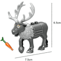 Miniatyrbillede 5 af 5: 9 stk./sæt Bygningsklodser med Dyr fra Byen, Zoo-figurer, Model af Mammut og Sabeltand, Pædagogiske Legetøj