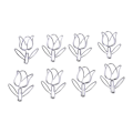 Miniatyrbillede 3 af 4: 50 stk. Tulip Papirclips Sødt Lilla Tulip Design Holdbart Metal Bredt Anvendt Blomster Papirclips til No 2024THO