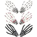 6-pack Skull Hand Bone Hårclips Claw Skull Hand Hårclips Zombie Punk Rock Horror Hårclips