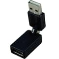 Svart USB 2.0 Han till Hona Rotationsvinkel Förlängningsadapter