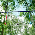 Pikkukuva 4 / 5: Lasten keinun kiipeilyvarusteet Ninja Warrior -esteiden radalle - Ninja-köysi, Ninja-nyrkit - 3-pakkaus