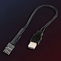 Pikkukuva 3 / 5: 9-nastainen uros - ulkoinen USB A uros PC-emolevyn sisäinen datakaapeli 20cm