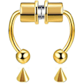 Miniatyrbillede 1 af 5: Magnetisk Septum Næsering Hestesko Rustfrit Stål Falsk Næse Septum Ringe Ikke-piercet Clip On Næsebøjle Ringe guld