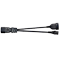 Miniatyrbillede 3 af 5: IEC320 C14 til IEC320 C13 + Splitter Kabel Adapter Kabel til PC Skærm og Printer