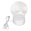 Miniatyrbild 1 av 5: 3D LED nattlampa bas med akryl USB-driven LED dekorativa lampor bas för sovrum vardagsrum dekoration Hjort i snön