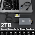 Miniatyrbild 2 av 5: 2-i-1 CFexpress Typ B SD-kortläsare CFexpress-läsare USB 3.2 10 Gbps Dubbelplats med /A-kabel för
