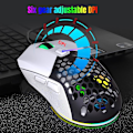 Miniatyrbillede 5 af 5: Honeycomb Shell Kablet Rgb Gaming Mus, Pc Gaming Mus Med 7 Knapper