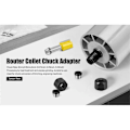 Miniatyrbilde 3 av 5: 6/6,35/8mm Spennhylse med Mutter Graveringsmaskin Trimmer Fresestål Adapter Elektrisk Fres Frestilbehør 2024THO