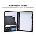 Miniatyrbilde 2 av 5: Profesjonell Business Portfolio Padfolio Mappe Dokumentmappe Organizer A4 PU Lær med Business
