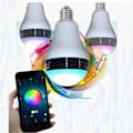 Miniatyrbillede 1 af 5: Wifi Smart Rgb E27 Musik Pære Bluetooth Audio Højttalere Lampe Dæmpbar Led Trådløs Musik Pære Lys Farveskiftende, 100% Ny