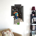 Miniatyrbild 1 av 2: Set med 2 Minecraft Giant Peel and Stick Väggdekal Cartoon Sticker Decal Cartoon 3D Wall Decal