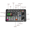 Miniatyrbild 5 av 5: F998/v8s Ljudkort Mikrofon Ljudmixer Live Ljudkort Mixerbräda Ljudkort Ljudmixningskonsol Förstärkare