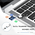 Pikkukuva 5 / 5: 5 kpl Ultra Mini Type-C USB-C - USB 2.0 OTG -sovitin matkapuhelimelle, tabletille ja USB-kaapelille ja muistitikulle