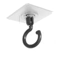 4 Plastic Hooks - 7 x 7 x 8.5 cm - Swivel Ceiling Hooks - Drill-Free Installation - 360°/180° Rotatable - For Ceilings and Walls