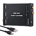 Pikkukuva 1 / 5: USB-SPDIF-koaksiaalinen RCA- ja 3,5 mm kuulokeliitäntämuunnin USB DAC Optinen ääniadapteri USB DAC PCM