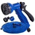 Expandable Garden Hose 20-60m with Pistol Nozzle 7 Spray Modes Blue