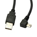 Pikkukuva 3 / 5: 4kpl 1,8M Mini USB B Tyyppi 5Pin Uros 90 Asteen Vasenkulmainen USB 2.0 Uros Datakaapeli Musta Väri