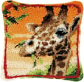 Latch Hook Kit Kuddfodral Broderikit Kuddfodral För Heminredning, Giraff, 43 X 43 Cm (bz-240)1st)