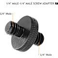 Pikkukuva 2 / 5: 1/4\" Uros - 1/4\" Uros Jalustaruuvin Adapteri Kaksipuolinen Standardikiinnityskierremuunnin Kamerahäkin Kiinnitykseen (2 kpl)