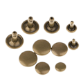 Miniatyrbilde 4 av 5: 200 Stykker Bronse Lær Dobbel Hetten Nagler 8mm 6mm for Lærhåndverk