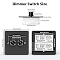 Miniatyrbillede 2 af 5: DC 12V-24V LED Lysdæmperkontakt 2 Grupper 120W Væg Tryk På/Af Drejekontrol Lysdæmper