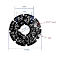 Miniatyrbillede 3 af 5: IR Infrarød LED Board 940nm 48 stk. IR LED'er Usynlig om natten