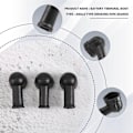 Miniatyrbillede 5 af 5: 8 stk. 15 mm x 8 mm sorte pibeformede PVC-batteripol-isoleringshætter