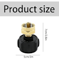 Miniatyrbilde 2 av 5: Camping Gassflaske Adapter Gasskonverteringshode Dyse Kobling