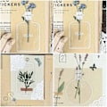 Miniatyrbild 5 av 5: 120 st Transparent Torkade Blombokstäcken, Handgjorda DIY Pressade Blommor Bokstäcken, Klara Blomstersidesklämmor Bokstäcken DIY