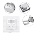 Miniatyrbillede 5 af 5: Flush-monteret Bevægelsessensor Infrarød Pir Sensor Switch 140 Hvid 110-240v Led Ny