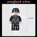 Miniatyrbild 2 av 5: 6 st Armé Squad War II Anpassad Soldat Minifigur Set Multi-utrustning Byggsten Krig Leksak