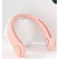 BDD Mini USB Genopladelig Bærbar Ventilator, Lydløs, Bladløs, Halsmonteret, 360° Luftstrøm (Pink)