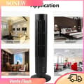 Miniatyrbillede 4 af 6: Bærbar luftkøler, bladløs vertikal ventilator, USB-bordventilator, mini køletårn, sort