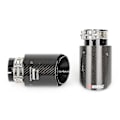 Miniatyrbillede 2 af 5: 4\" Akrapovic Gloss Carbon Fiber Udstødningsender X2 Universal Halerør