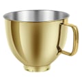 Miniatyrbillede 1 af 5: 5 QT Røreskål i rustfrit stål til Artisan&Classic Series 4.5-5QT Tilt-Mixere K45 KSM70 KSM150 Guld